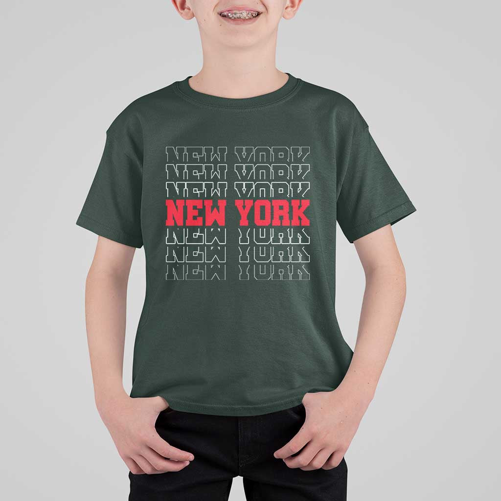 New York Vintage T Shirt For Kid State Pride Classic Throwback Design