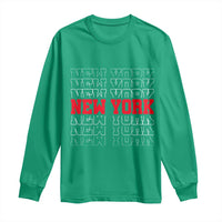 New York Vintage Long Sleeve Shirt State Pride Classic Throwback Design