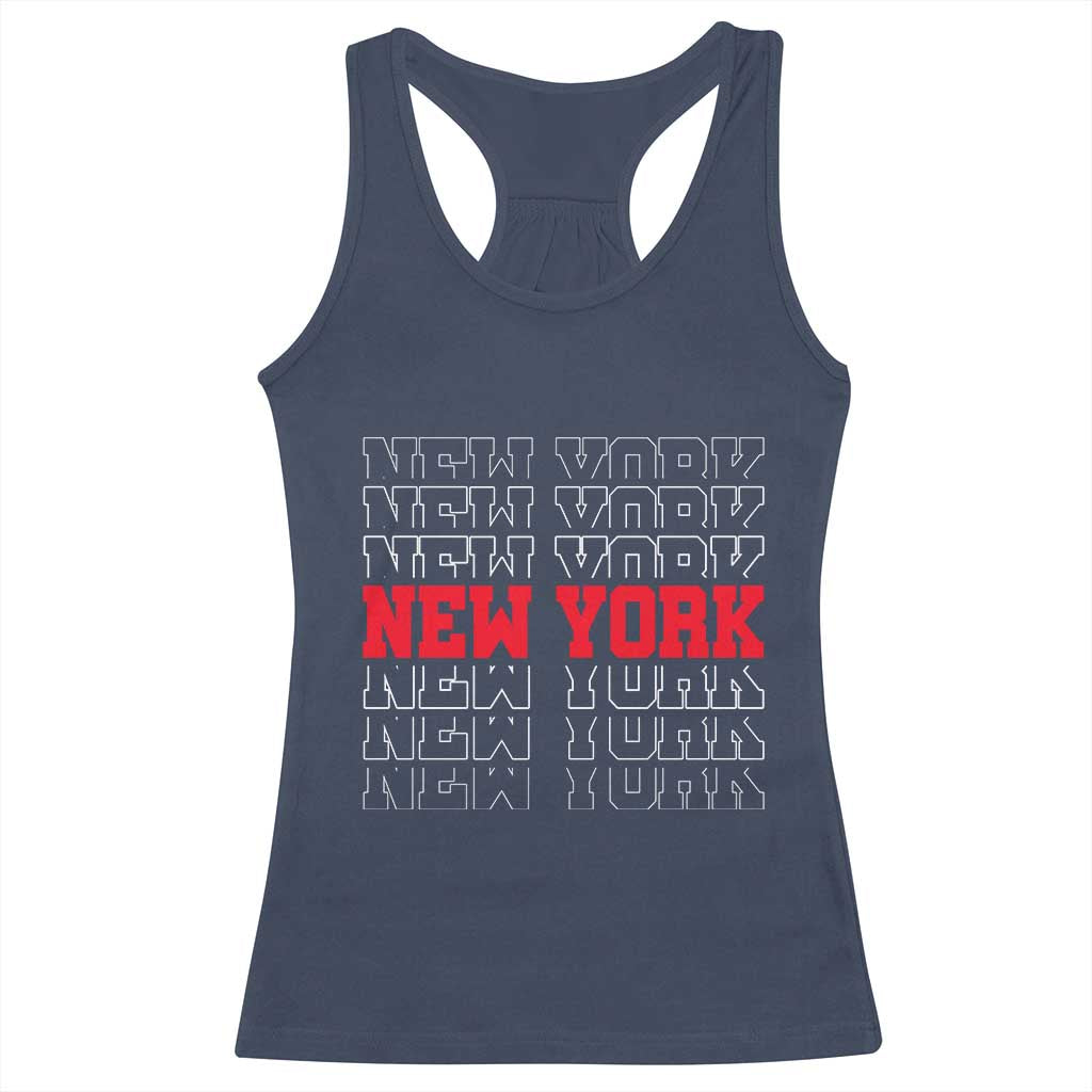 New York Vintage Racerback Tank Top State Pride Classic Throwback Design