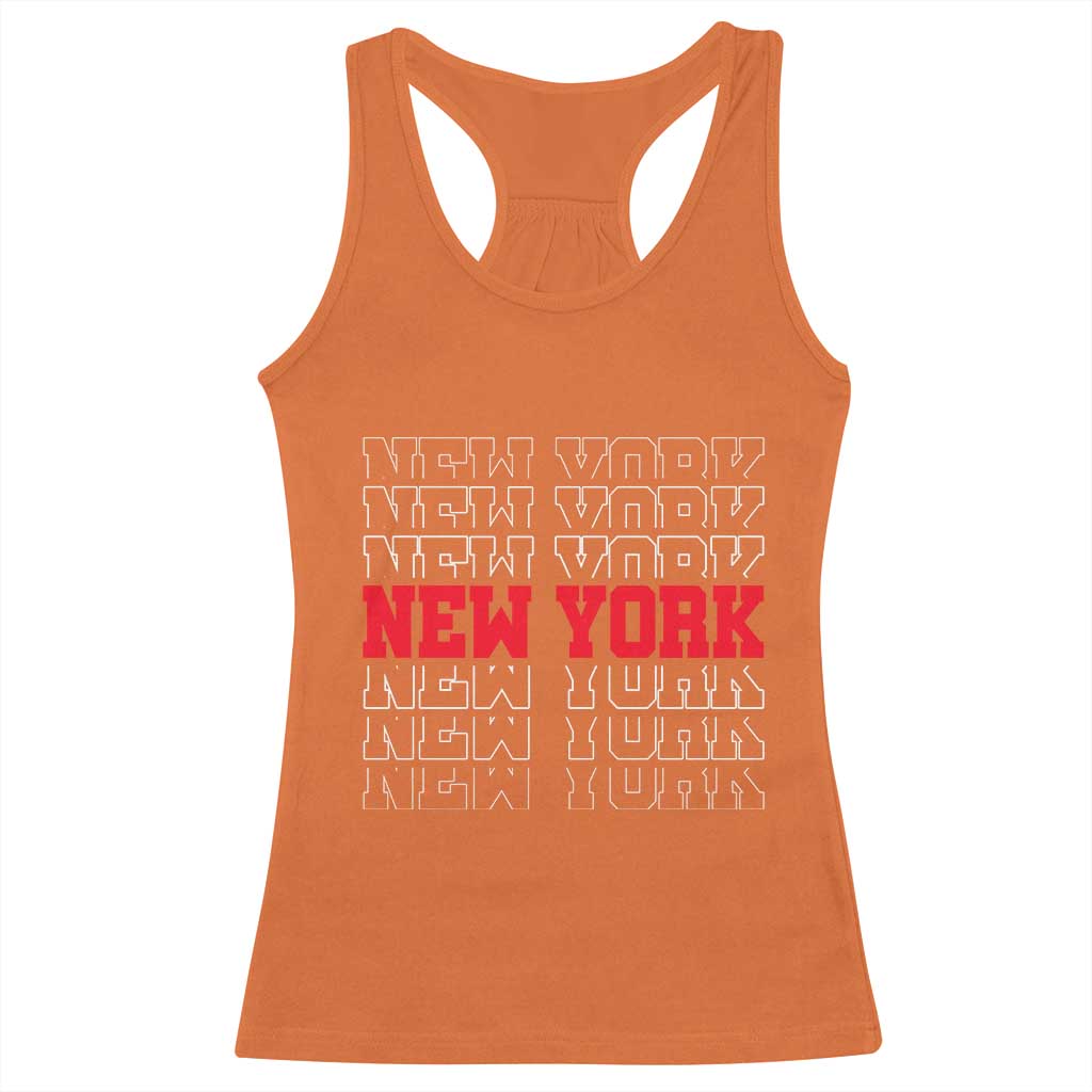 New York Vintage Racerback Tank Top State Pride Classic Throwback Design