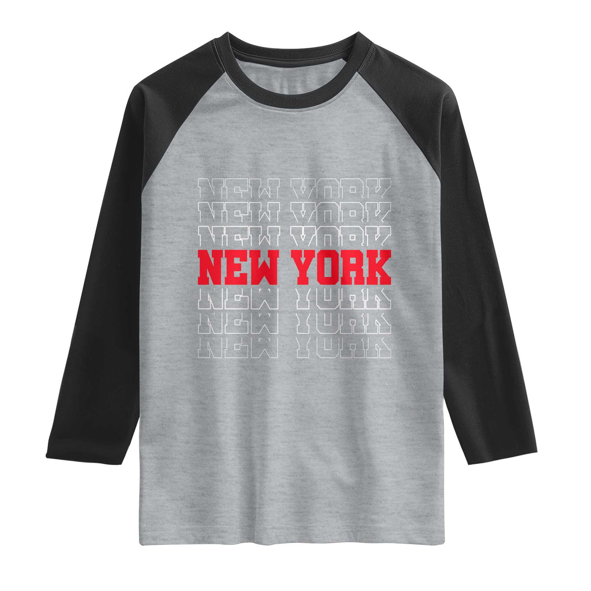 New York Vintage Raglan Shirt State Pride Classic Throwback Design