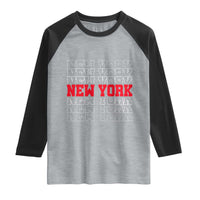 New York Vintage Raglan Shirt State Pride Classic Throwback Design