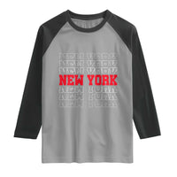 New York Vintage Raglan Shirt State Pride Classic Throwback Design