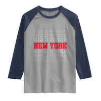 New York Vintage Raglan Shirt State Pride Classic Throwback Design