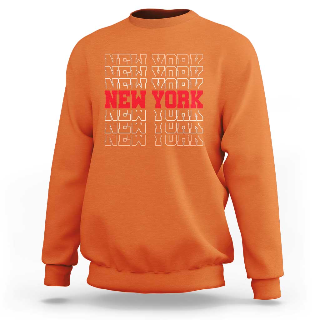 New York Vintage Sweatshirt State Pride Classic Throwback Design