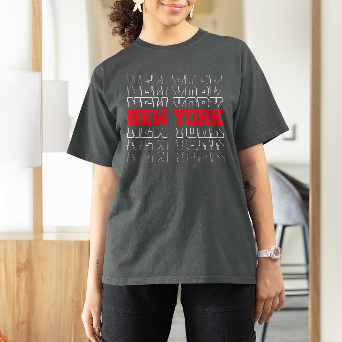 New York Vintage T Shirt For Women State Pride Classic Throwback Design