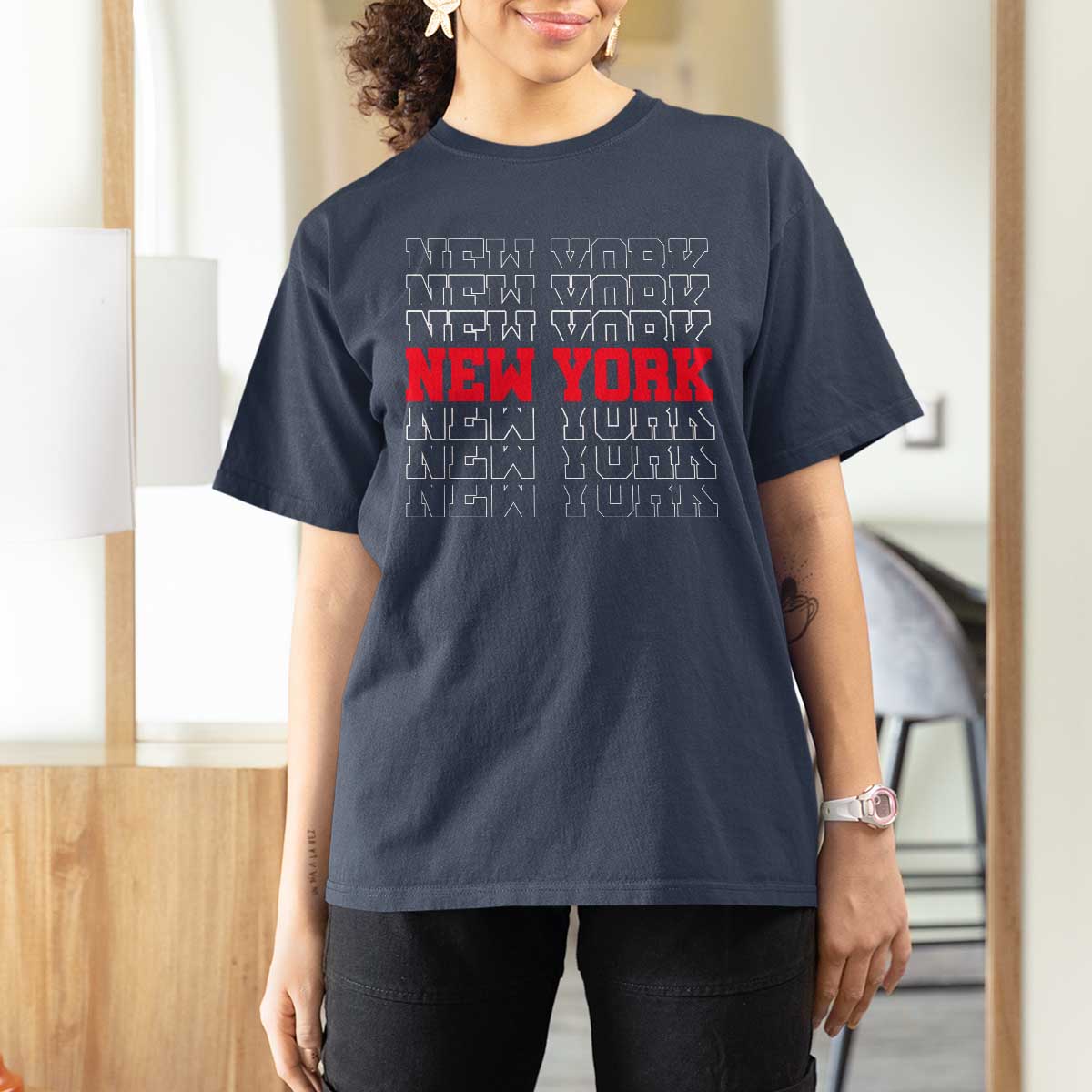 New York Vintage T Shirt For Women State Pride Classic Throwback Design
