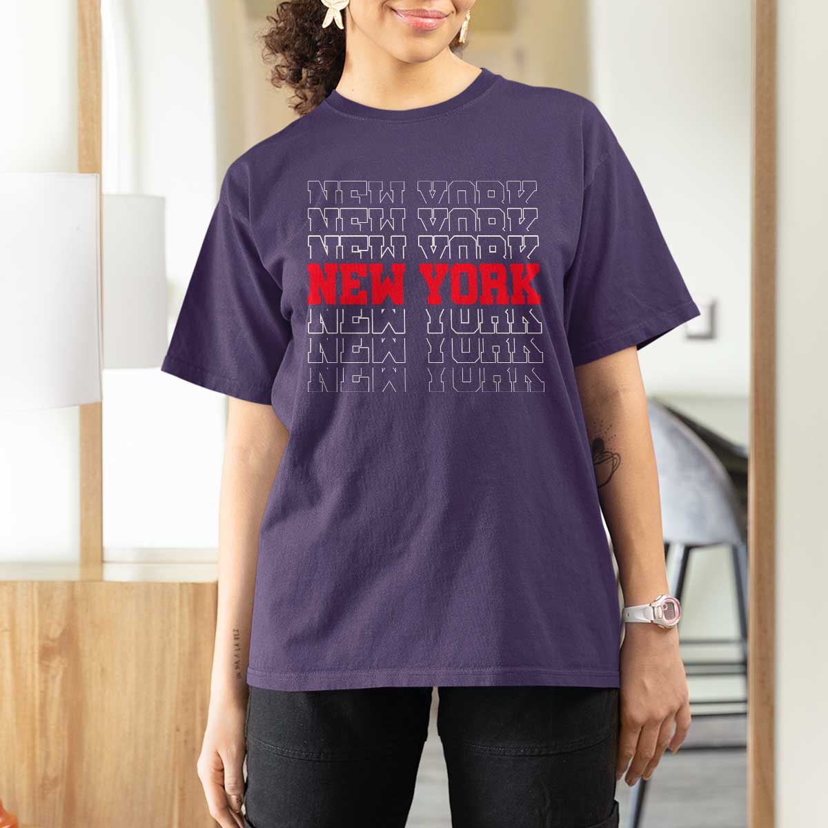New York Vintage T Shirt For Women State Pride Classic Throwback Design