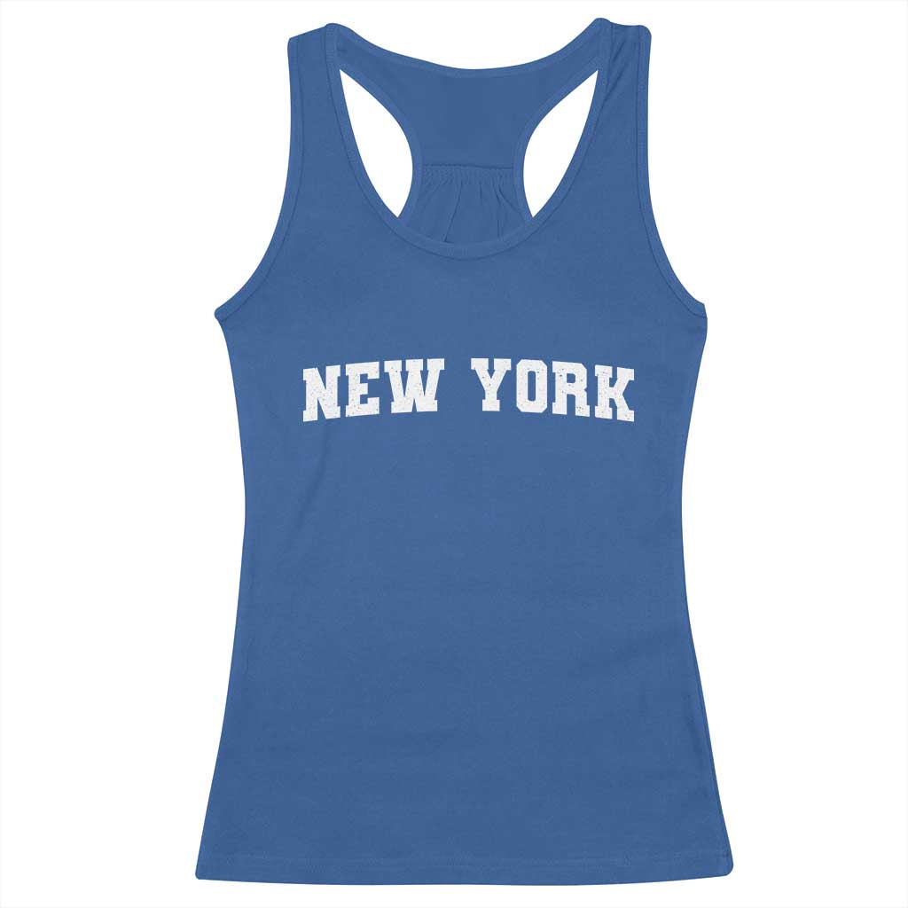 New York Vintage Varsity Sports Racerback Tank Top State Pride