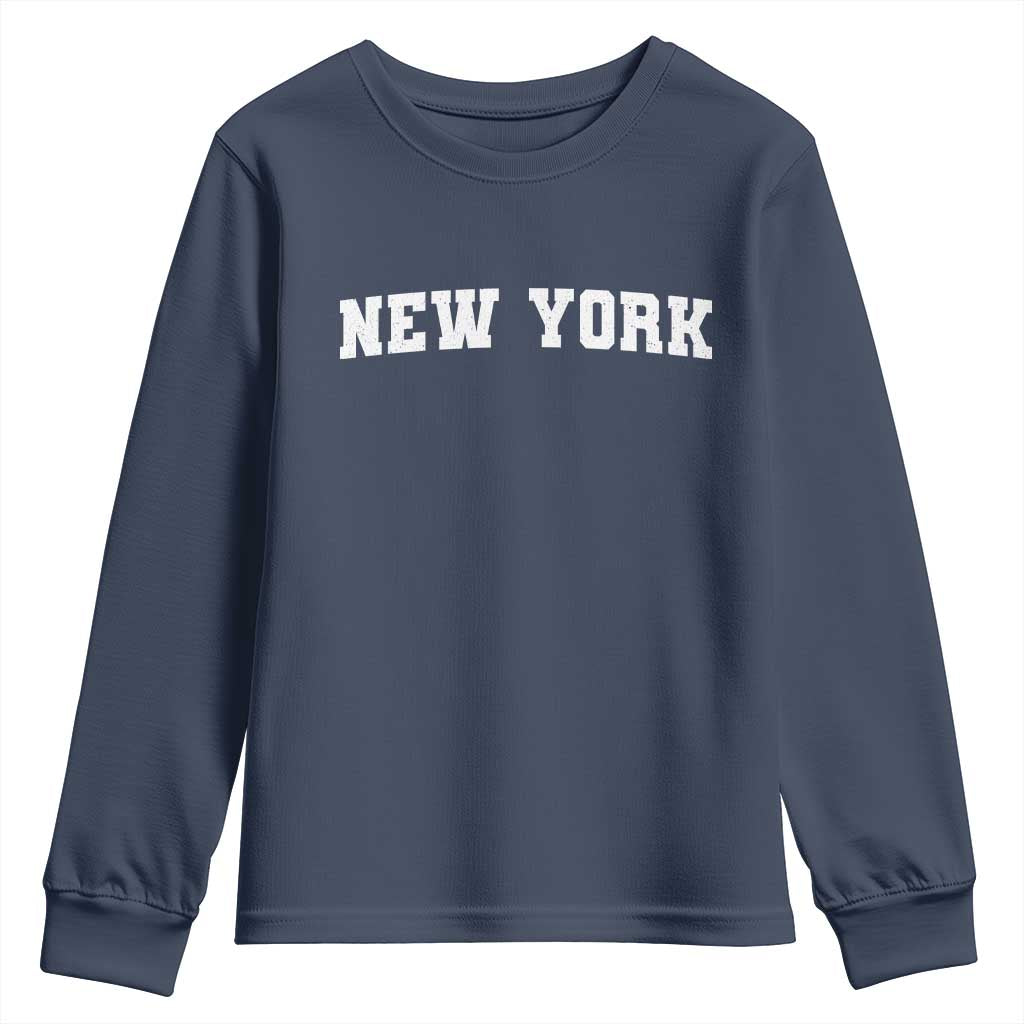 New York Vintage Varsity Sports Youth Sweatshirt State Pride