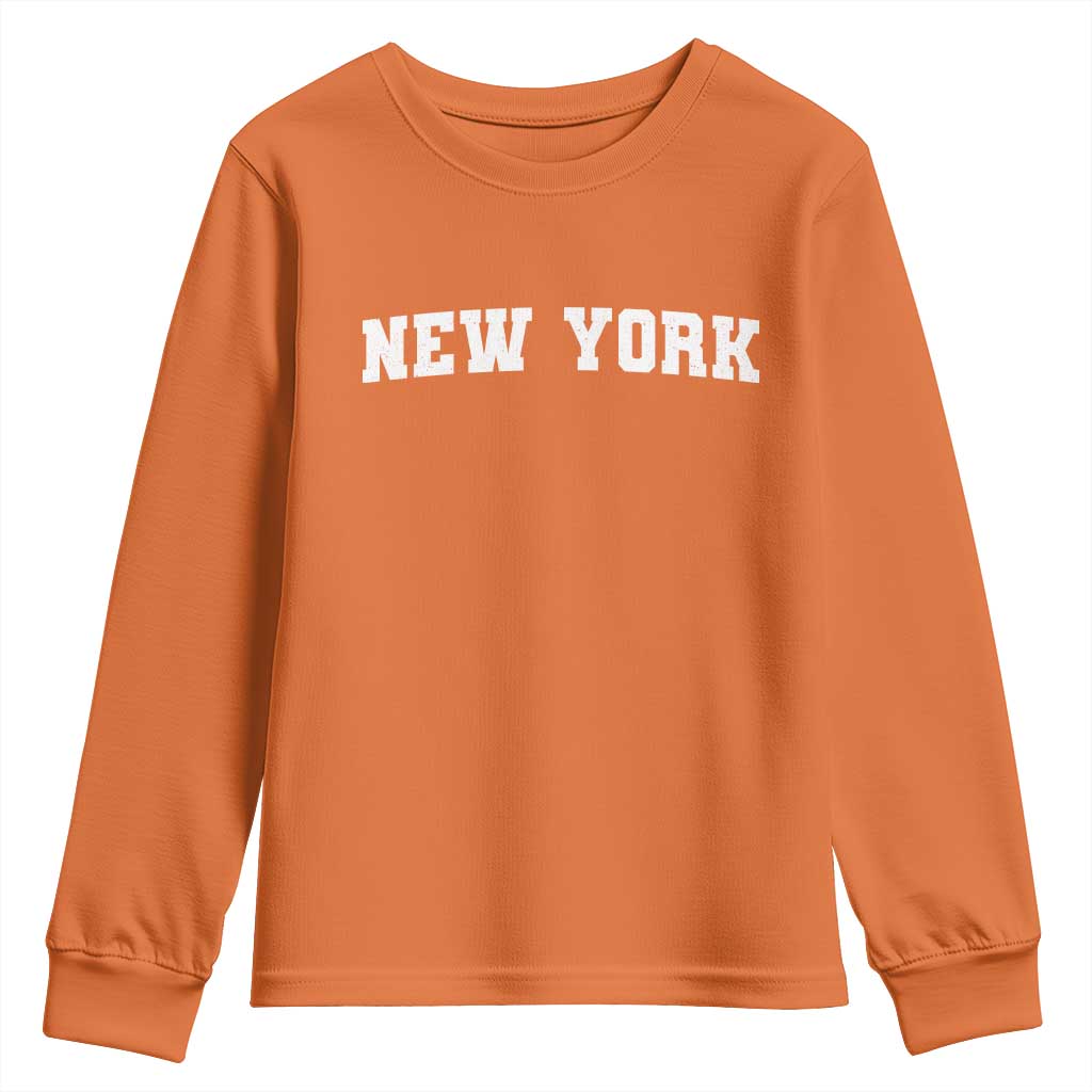 New York Vintage Varsity Sports Youth Sweatshirt State Pride