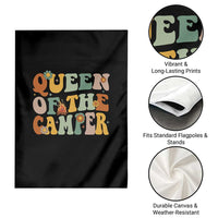 Camper Queen Garden Flag Retro Groovy Funny Women Girls RV Camping Lovers - Wonder Print Shop