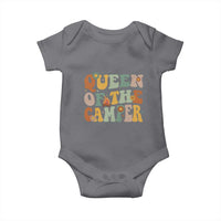 Camper Queen Baby Onesie Retro Groovy Funny Women Girls RV Camping Lovers - Wonder Print Shop