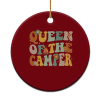 Camper Queen Ceramic Ornament Retro Groovy Funny Women Girls RV Camping Lovers - Wonder Print Shop