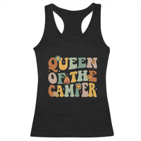 Camper Queen Racerback Tank Top Retro Groovy Funny Women Girls RV Camping Lovers - Wonder Print Shop