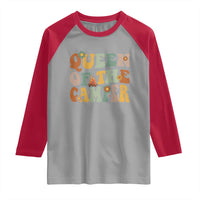 Camper Queen Raglan Shirt Retro Groovy Funny Women Girls RV Camping Lovers - Wonder Print Shop