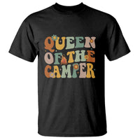 Camper Queen T Shirt Retro Groovy Funny Women Girls RV Camping Lovers - Wonder Print Shop