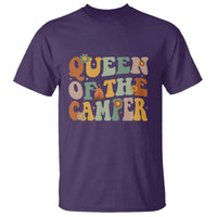 Camper Queen T Shirt Retro Groovy Funny Women Girls RV Camping Lovers - Wonder Print Shop