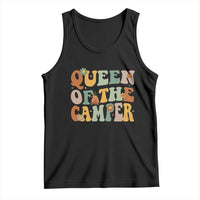 Camper Queen Tank Top Retro Groovy Funny Women Girls RV Camping Lovers - Wonder Print Shop