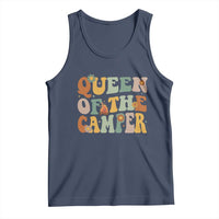 Camper Queen Tank Top Retro Groovy Funny Women Girls RV Camping Lovers - Wonder Print Shop