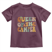 Camper Queen Toddler T Shirt Retro Groovy Funny Women Girls RV Camping Lovers - Wonder Print Shop