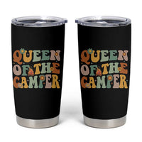 Camper Queen Tumbler Cup Retro Groovy Funny Women Girls RV Camping Lovers - Wonder Print Shop