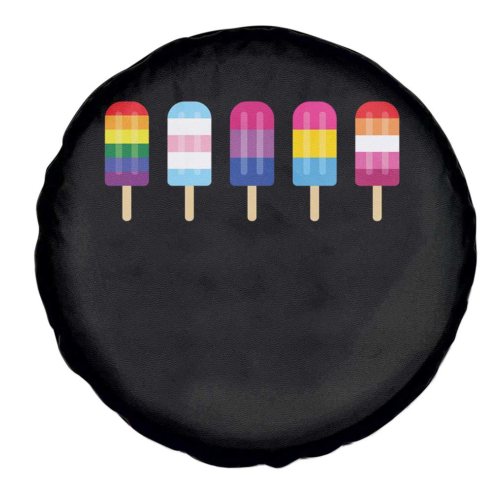 LGBT Rainbow Popsicles Spare Tire Cover Summer Ice Cream LGBTQ Pride Ally - Wonder Print Shop