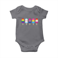 LGBT Rainbow Popsicles Baby Onesie Summer Ice Cream LGBTQ Pride Ally - Wonder Print Shop