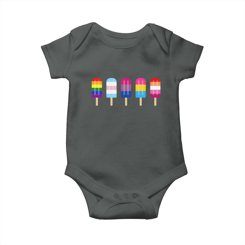 LGBT Rainbow Popsicles Baby Onesie Summer Ice Cream LGBTQ Pride Ally - Wonder Print Shop