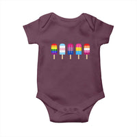 LGBT Rainbow Popsicles Baby Onesie Summer Ice Cream LGBTQ Pride Ally - Wonder Print Shop