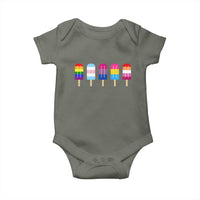 LGBT Rainbow Popsicles Baby Onesie Summer Ice Cream LGBTQ Pride Ally - Wonder Print Shop