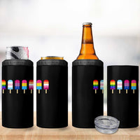 LGBT Rainbow Popsicles 4 in 1 Can Cooler Tumbler Summer Ice Cream LGBTQ Pride Ally - Wonder Print Shop