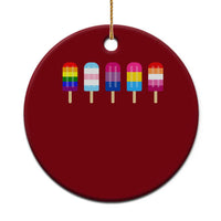 LGBT Rainbow Popsicles Ceramic Ornament Summer Ice Cream LGBTQ Pride Ally - Wonder Print Shop