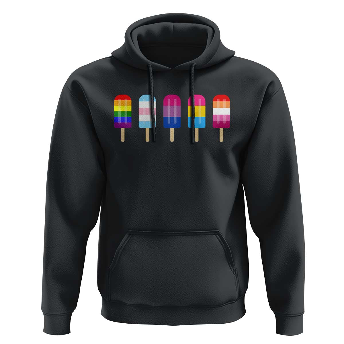 LGBT Rainbow Popsicles Hoodie Summer Ice Cream LGBTQ Pride Ally - Wonder Print Shop