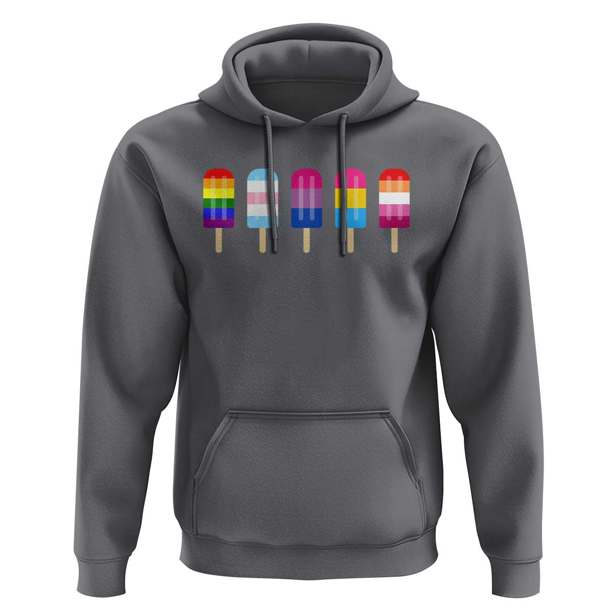 LGBT Rainbow Popsicles Hoodie Summer Ice Cream LGBTQ Pride Ally - Wonder Print Shop