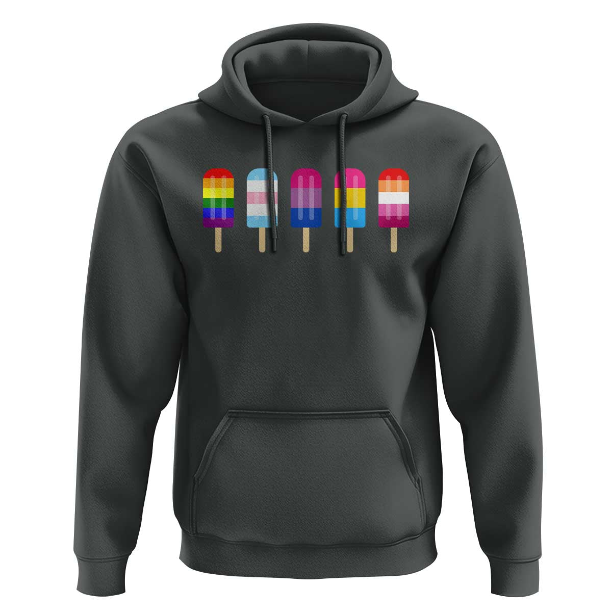 LGBT Rainbow Popsicles Hoodie Summer Ice Cream LGBTQ Pride Ally - Wonder Print Shop