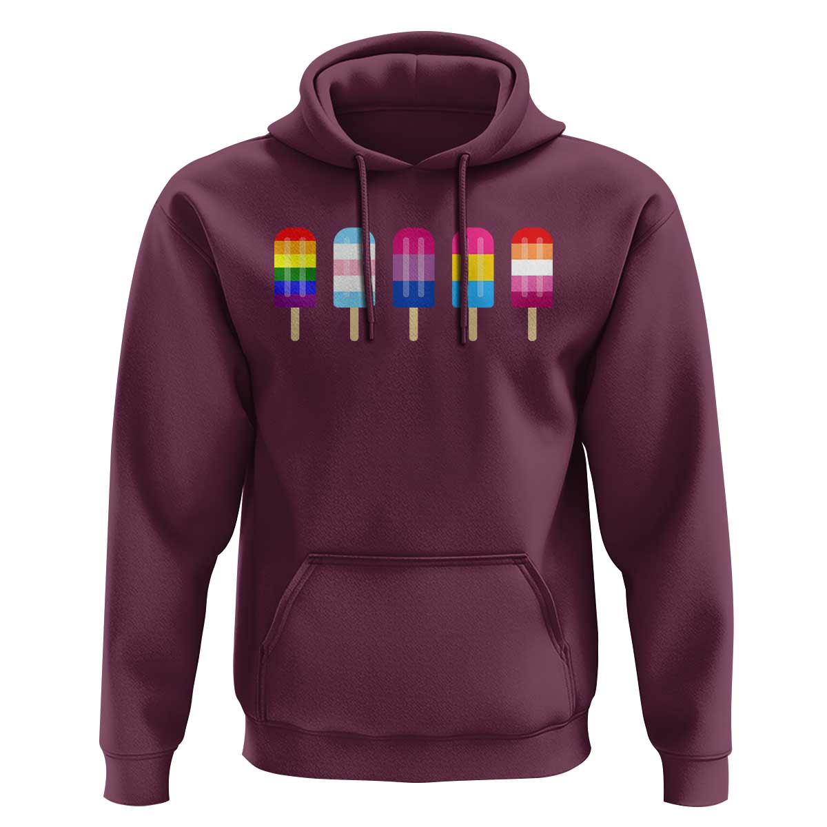 LGBT Rainbow Popsicles Hoodie Summer Ice Cream LGBTQ Pride Ally - Wonder Print Shop