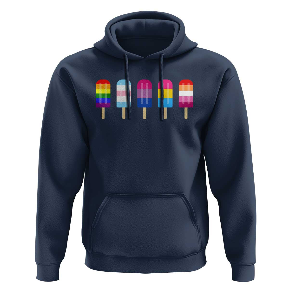 LGBT Rainbow Popsicles Hoodie Summer Ice Cream LGBTQ Pride Ally - Wonder Print Shop