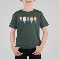 LGBT Rainbow Popsicles T Shirt For Kid Summer Ice Cream LGBTQ Pride Ally - Wonder Print Shop