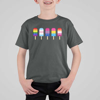 LGBT Rainbow Popsicles T Shirt For Kid Summer Ice Cream LGBTQ Pride Ally - Wonder Print Shop