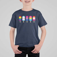 LGBT Rainbow Popsicles T Shirt For Kid Summer Ice Cream LGBTQ Pride Ally - Wonder Print Shop