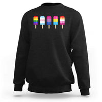 LGBT Rainbow Popsicles Sweatshirt Summer Ice Cream LGBTQ Pride Ally - Wonder Print Shop