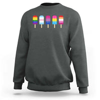 LGBT Rainbow Popsicles Sweatshirt Summer Ice Cream LGBTQ Pride Ally - Wonder Print Shop