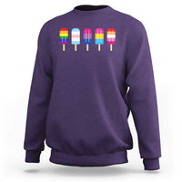 LGBT Rainbow Popsicles Sweatshirt Summer Ice Cream LGBTQ Pride Ally - Wonder Print Shop