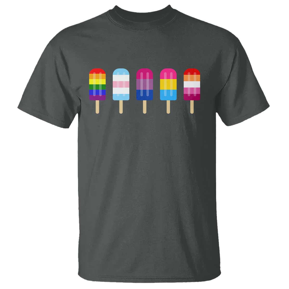 LGBT Rainbow Popsicles T Shirt Summer Ice Cream LGBTQ Pride Ally - Wonder Print Shop