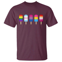 LGBT Rainbow Popsicles T Shirt Summer Ice Cream LGBTQ Pride Ally - Wonder Print Shop