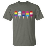 LGBT Rainbow Popsicles T Shirt Summer Ice Cream LGBTQ Pride Ally - Wonder Print Shop
