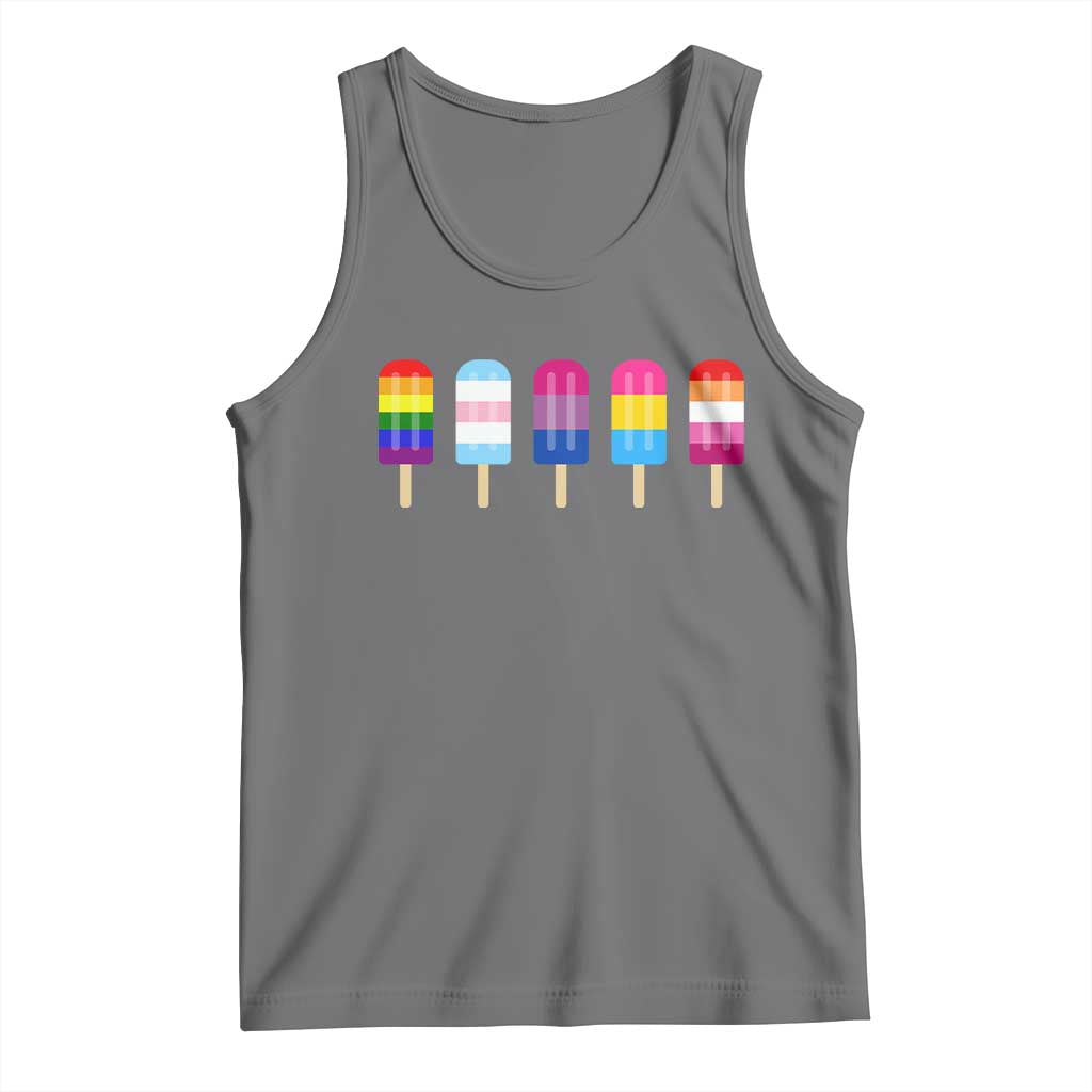 LGBT Rainbow Popsicles Tank Top Summer Ice Cream LGBTQ Pride Ally - Wonder Print Shop