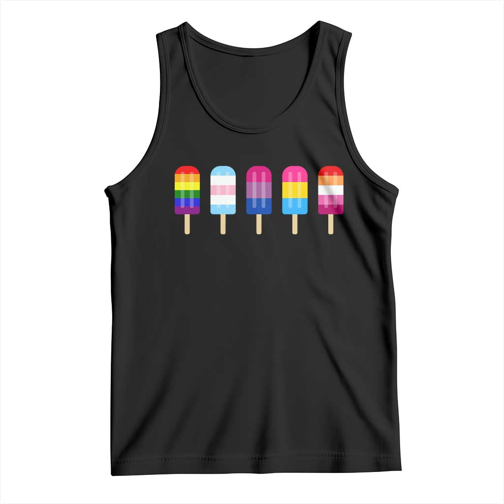 LGBT Rainbow Popsicles Tank Top Summer Ice Cream LGBTQ Pride Ally - Wonder Print Shop