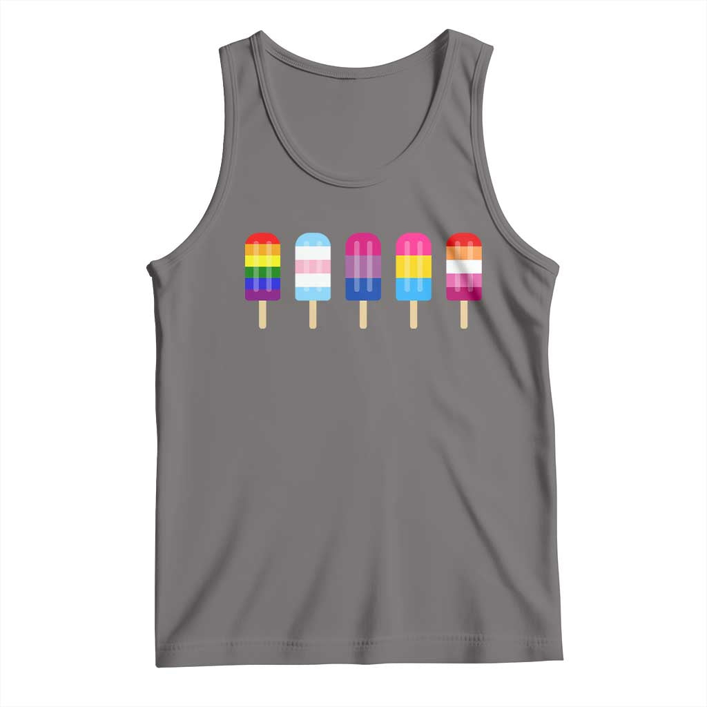 LGBT Rainbow Popsicles Tank Top Summer Ice Cream LGBTQ Pride Ally - Wonder Print Shop
